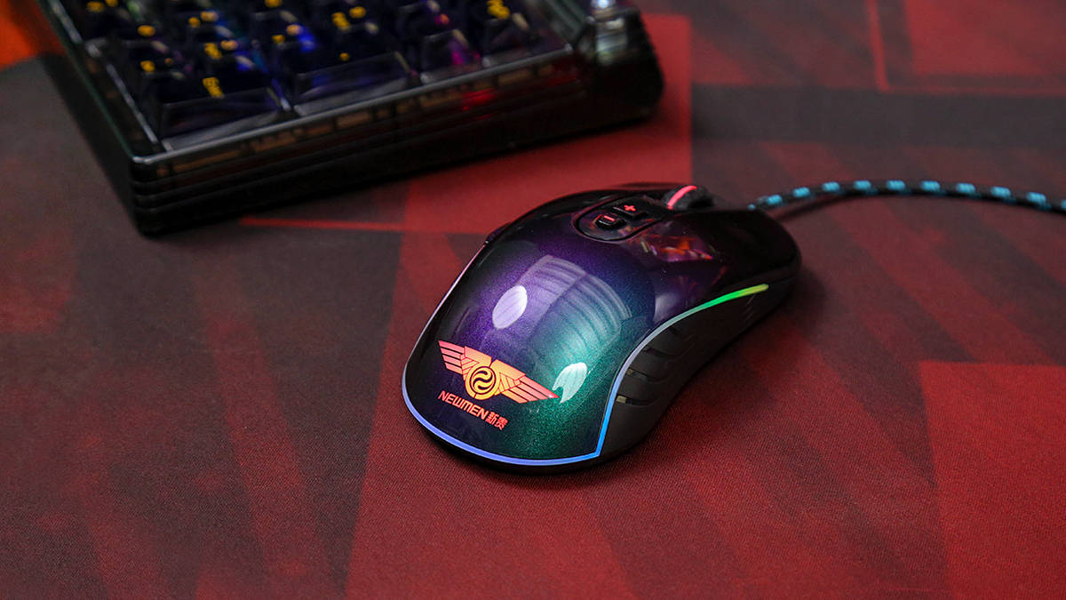 新贵GX6 Pro幻彩漆有线游戏鼠标评测：炫彩外观，出色手感