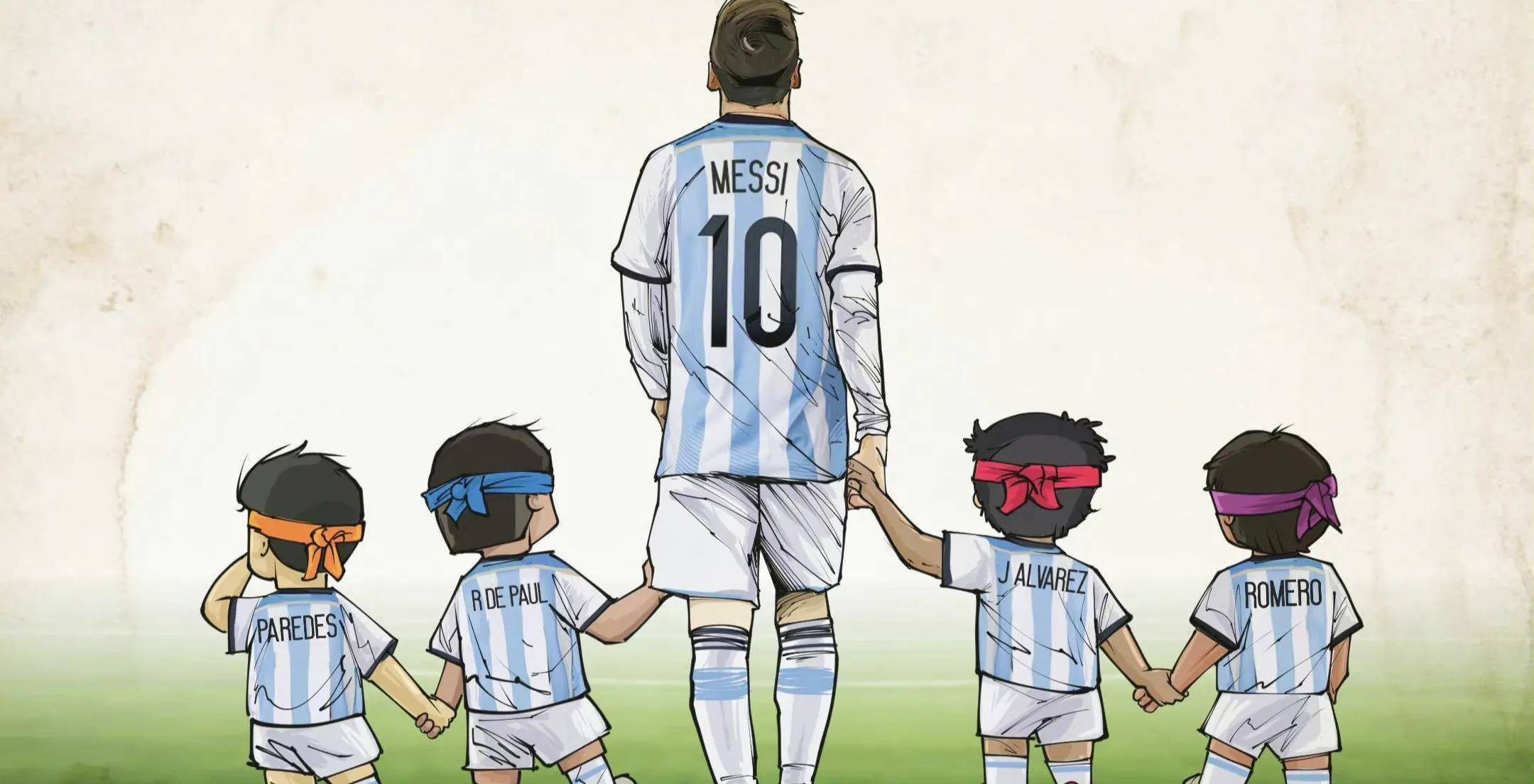 梅西本来都要下山了,但遇到了一群问路的孩子,把他们带到了山顶