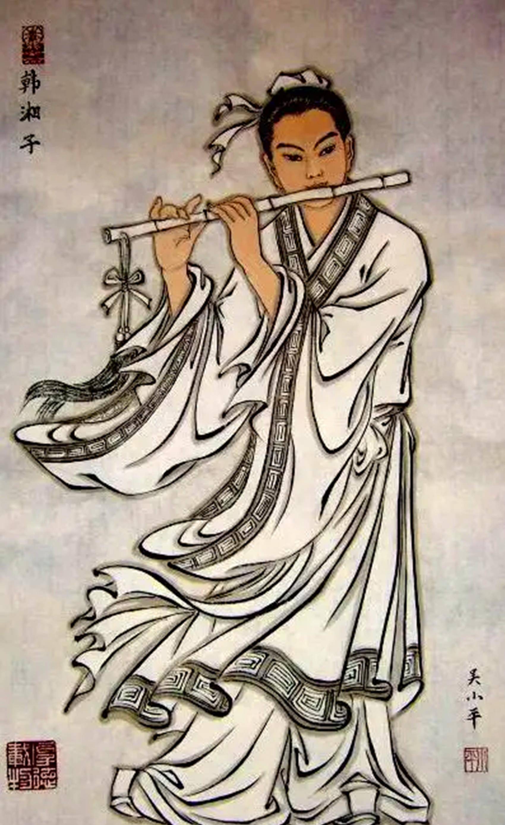 韩湘子曹国舅排名八仙之末,姓曹名佾,字公伯,北宋开国名将曹彬的孙子