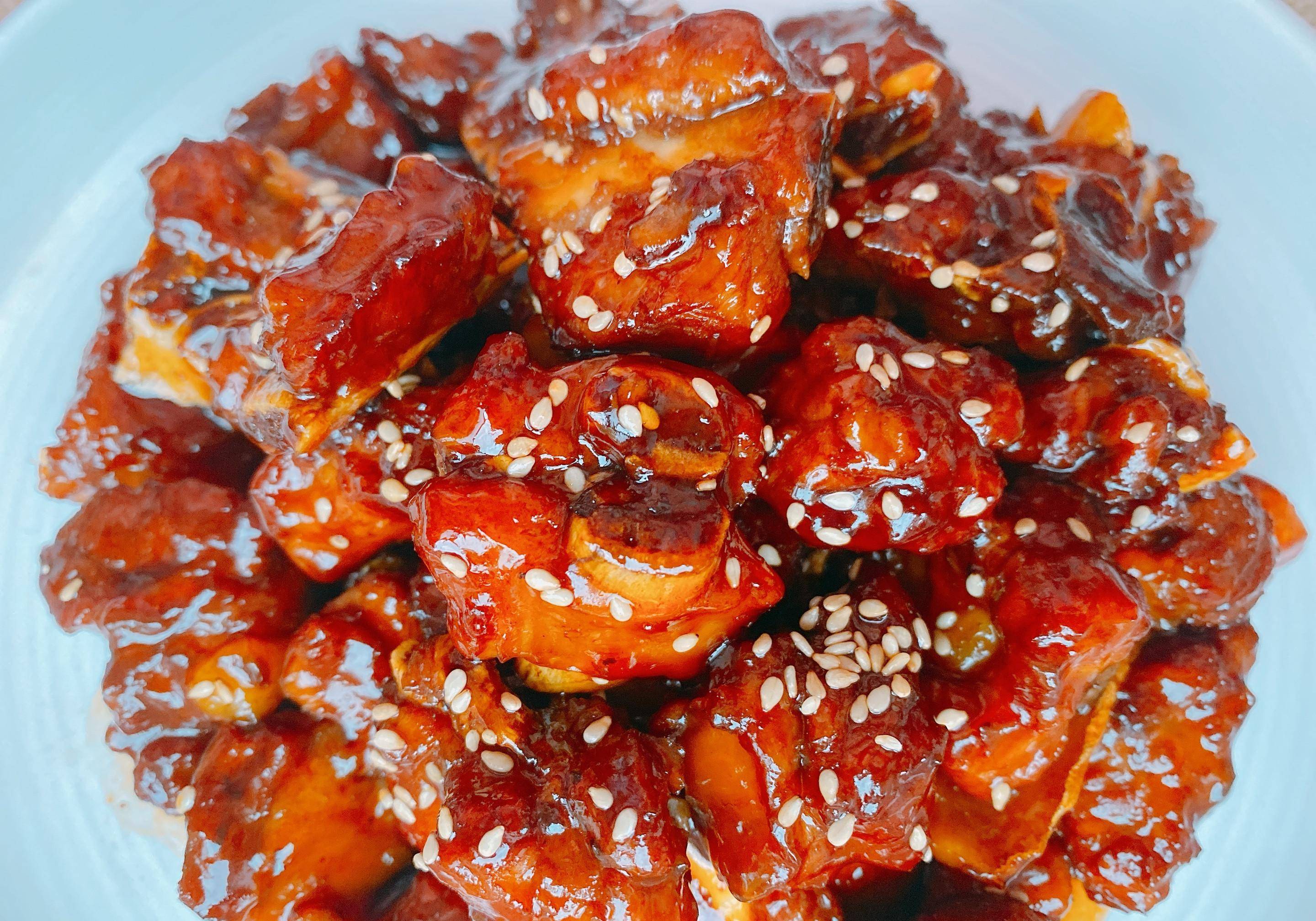 年夜饭糖醋仔排,不熬糖色不油炸,酸甜开胃没腥味,寓意节节高升_排骨