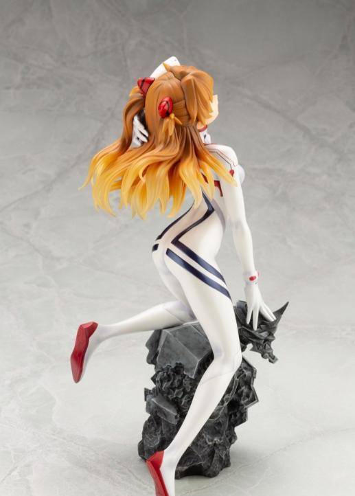 eva明日香白色战斗服手办追加官图经典大s跪姿的女神香香_红色_印象