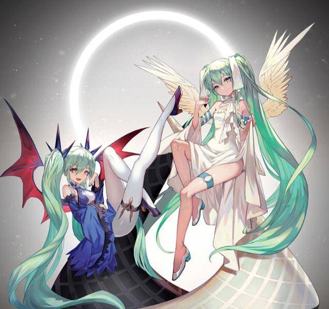 初音未来光明与黑暗主题双手办公开你喜欢白葱娘还是黑葱娘_感觉_周边