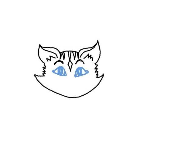 爱丽丝梦游仙境的柴郡猫简笔画_教程_嘴巴_眼睛