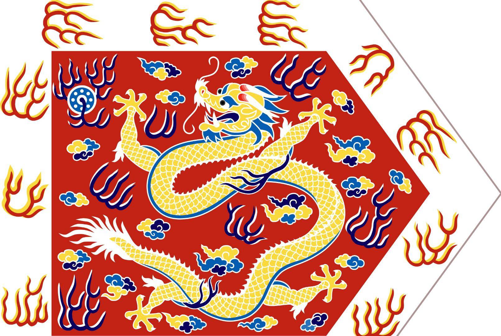 镶红旗旗帜镶红旗分为满洲,蒙古,汉军三部分,由诸王,贝勒和贝子分统.