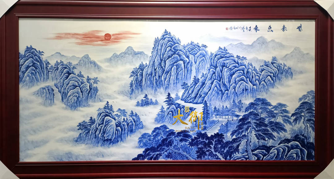 瓷器干货|| 瓷上青花山水画,美不胜收的人间仙境!_图案_意境_画面