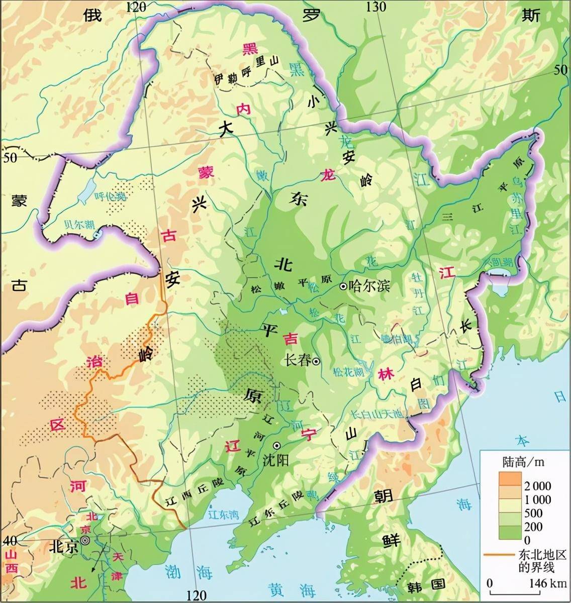 小兴安岭地理位置图片