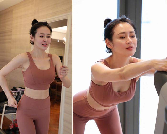 39岁于明加锻炼身材辣,穿衣服身形曲线太完美,蚂蚁腰无一丝赘肉