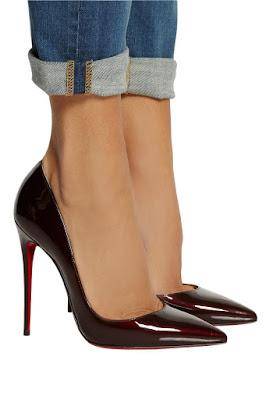 christian louboutin so kate酒红色高跟鞋_kate_鞋跟_连衣裙