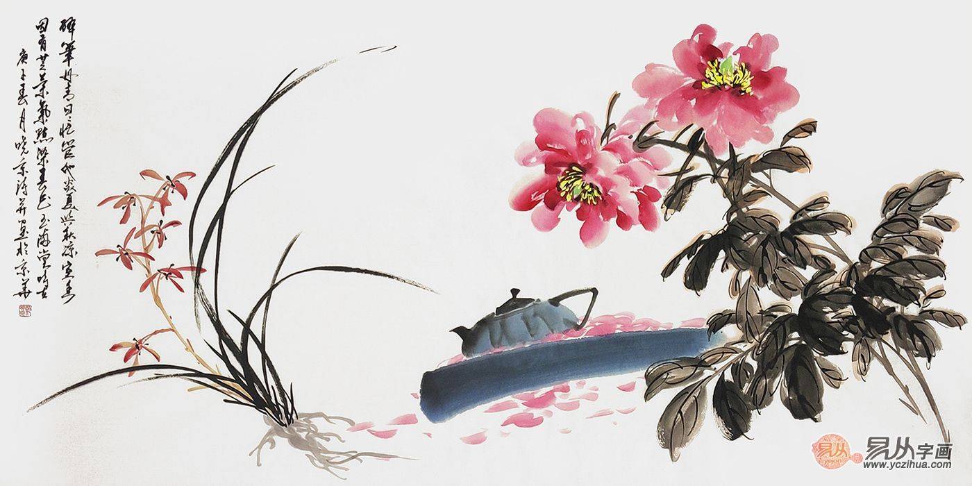 品味十足的客厅挂画:郑晓京花鸟画 寓意美好_作品_装饰_生活