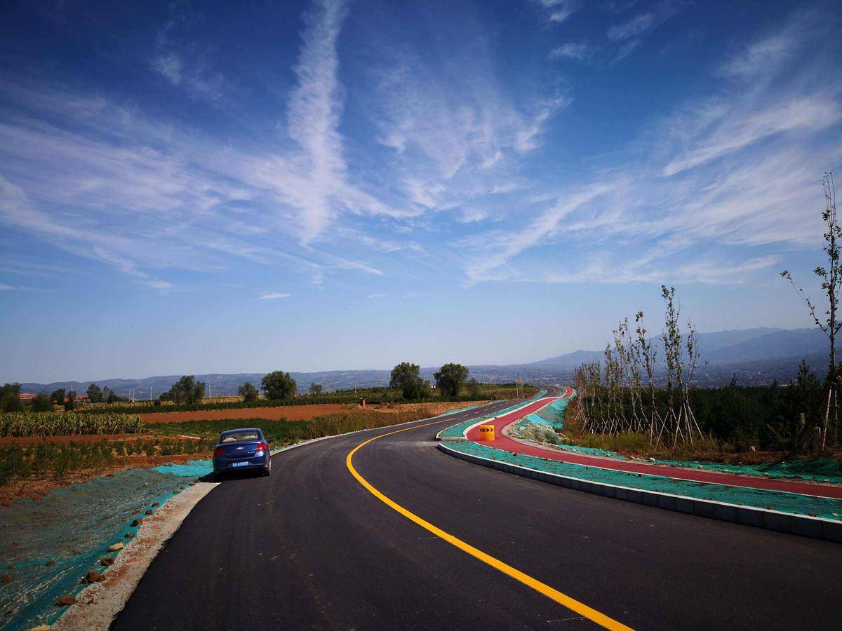 景区道路彩色标线 道路彩色三线_溧阳市_旅游_公路
