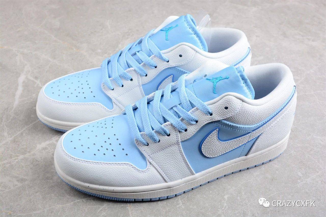 乔丹air jordan 1 low aj1 ice blue 冰蓝低帮休闲运动板鞋_皮革_深
