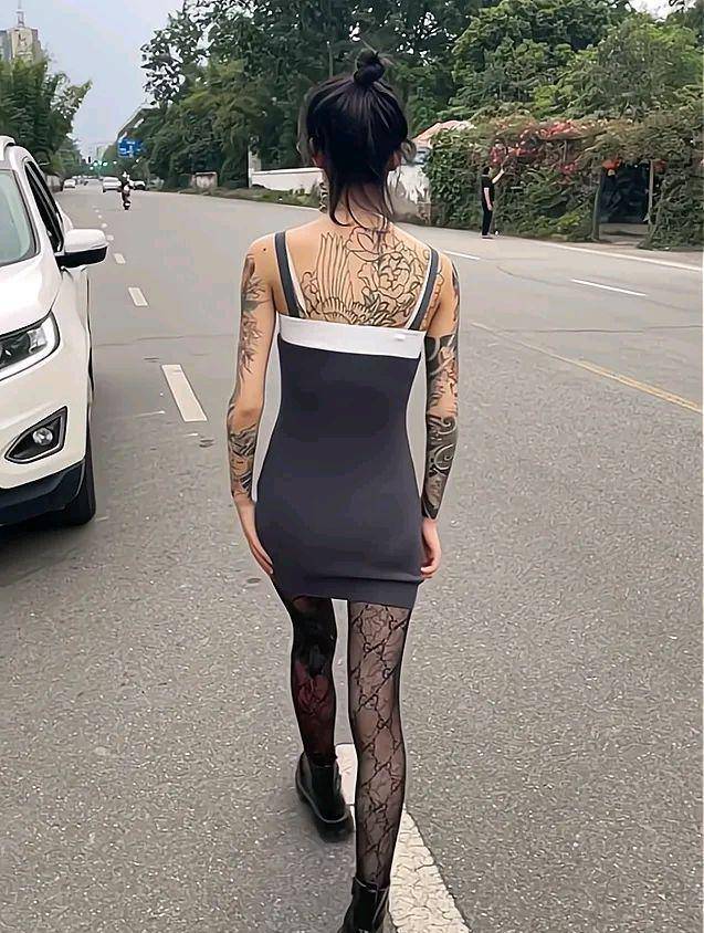 四川女子通体纹身,对着镜子悔不当初,怪我年轻不懂事,网友活该_进行