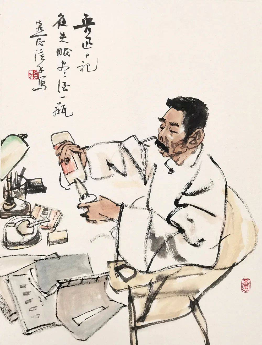 近年创作了许多鲁迅先生的肖像作品.【个人简介】