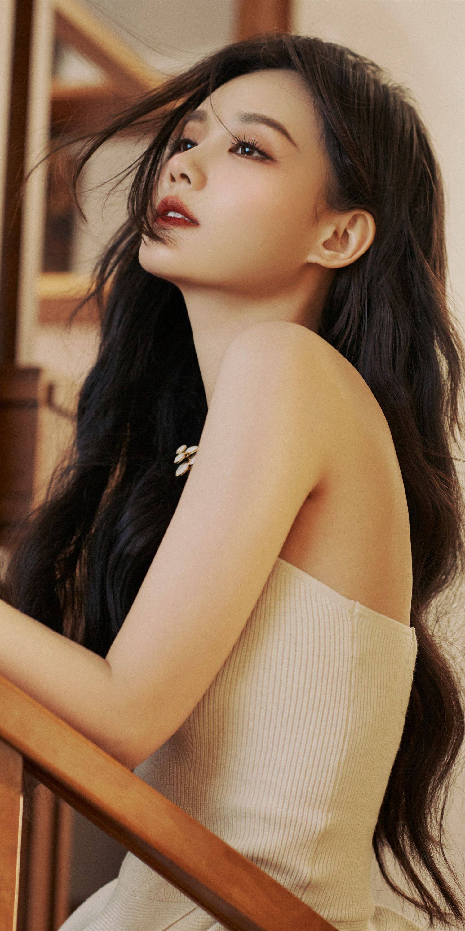 李一桐优雅知性唯美写真 676767_连衣裙_长发_女神