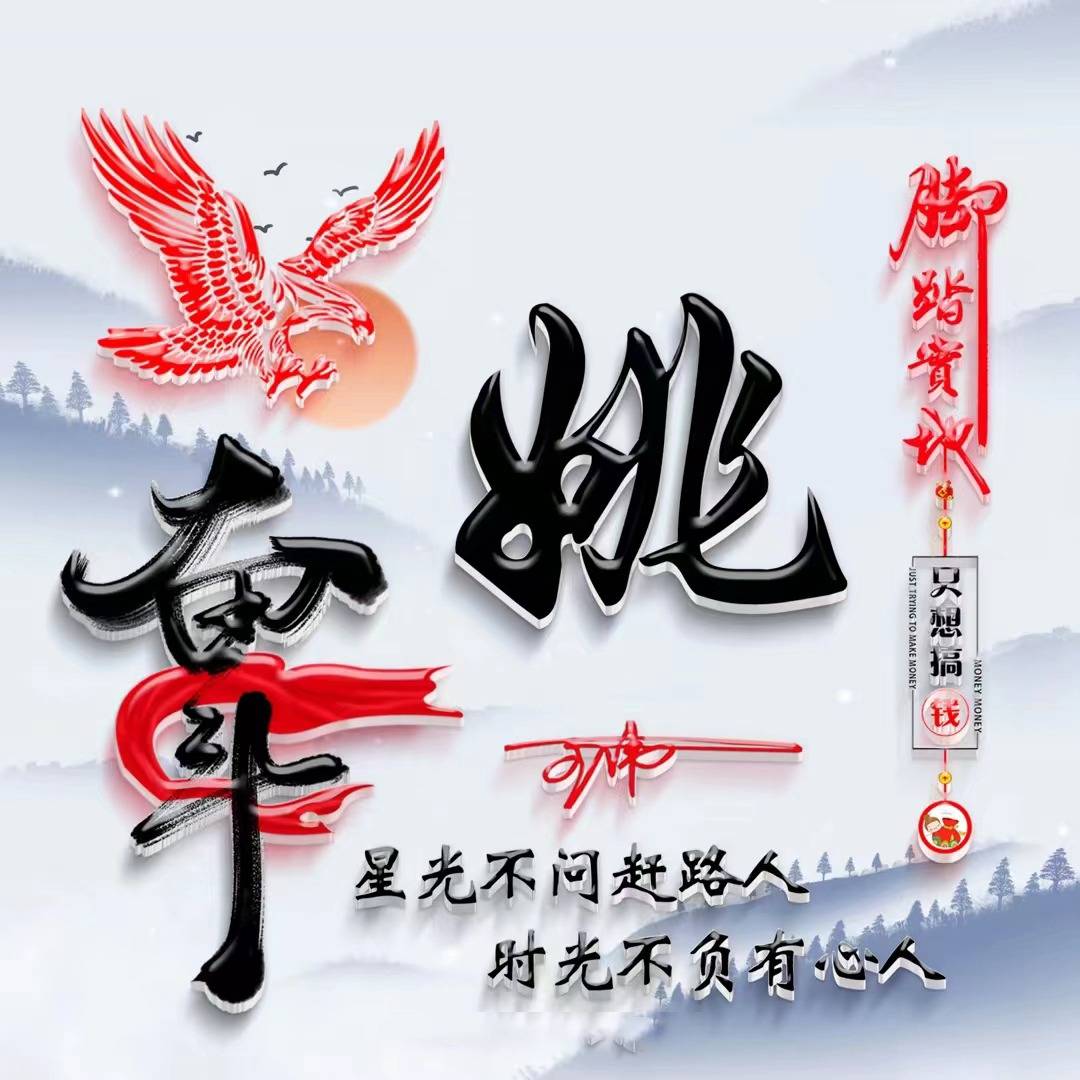 姓氏头像,微信头像,2023中国风奋斗励志个性签名头像,有你的吗_设计