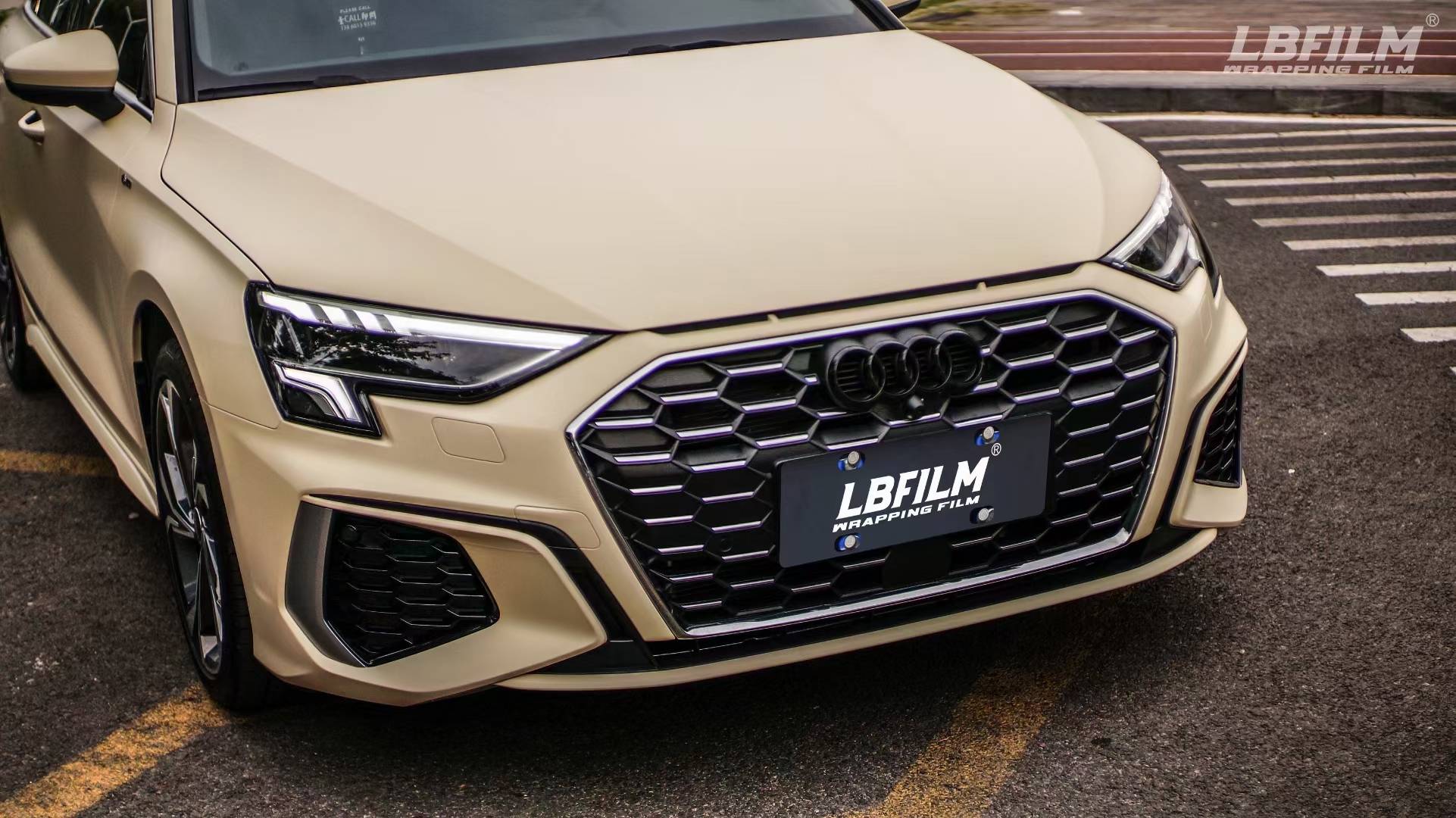 奥迪a3-lb改色膜消光沙漠黄,感觉沙漠之美_搜狐汽车_搜狐网