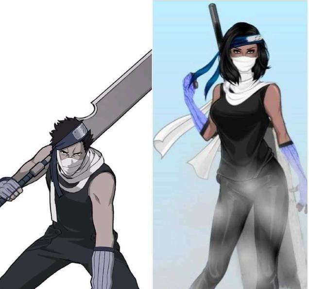 如果当时再不斩是这么漂亮的女忍者,卡卡西应该舍不得下手吧.