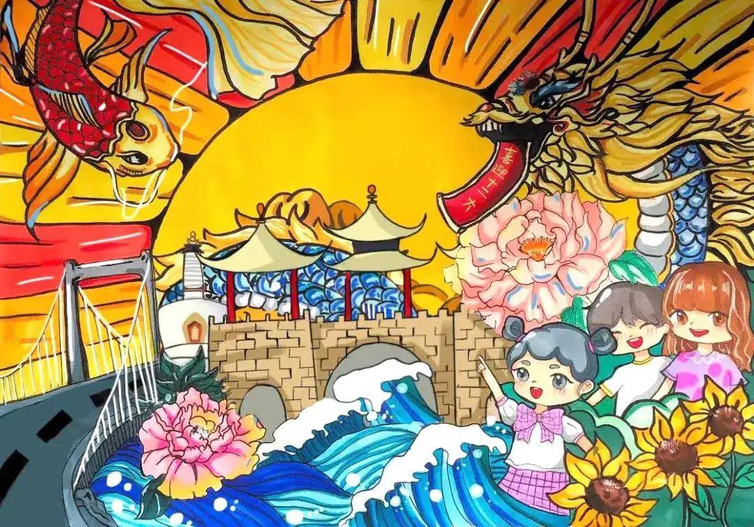 民族和谐之歌:江苏扬州/西藏错那两地少年共绘"我的家乡美"_一等奖