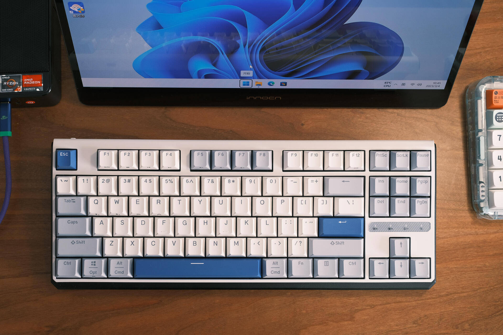 三模连接，全键无冲，看不厌的杜伽K620W，87配列里的颜值担当