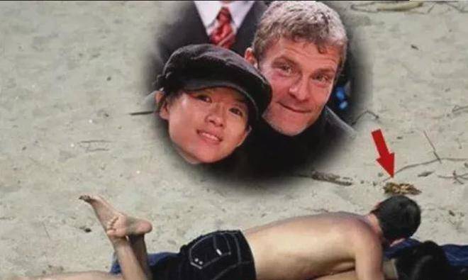 章子怡昔日和老外沙滩照片流出:泳裤被扒到一半,整个人压了上去_演技
