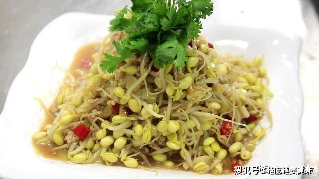 黃豆芽搭配肉末,簡單四步做成地道農家菜,肉末入味豆瓣越嚼越香_步驟