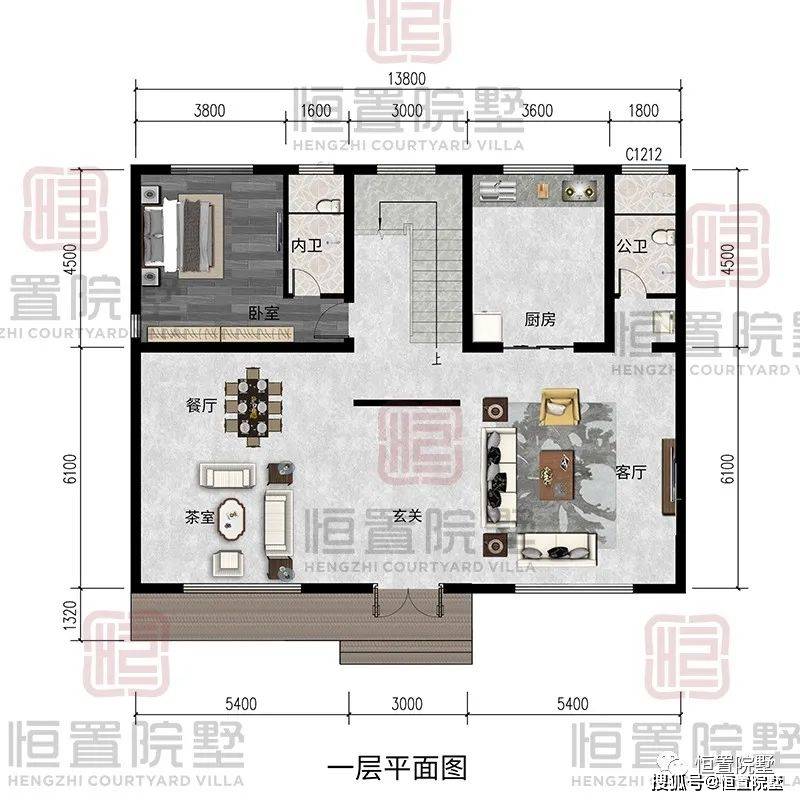 三层现代简约风别墅设计图_卧室_风格_厨房