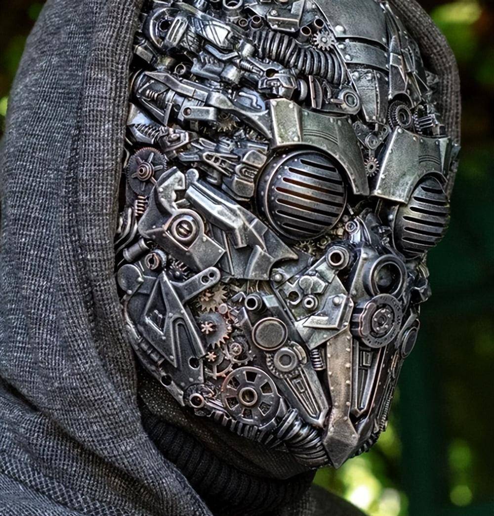 国外艺术家的蒸汽朋克风面具,把密集恐惧症看沉默了_感觉_零件_金属