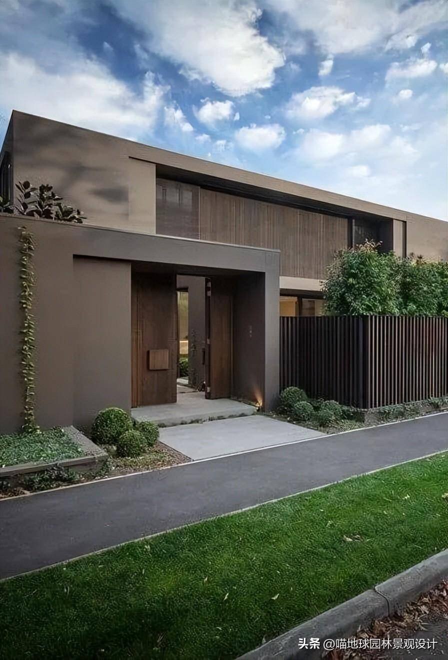 70款现代别墅花园庭院入口景观设计事发分享_的设计_围墙_大门