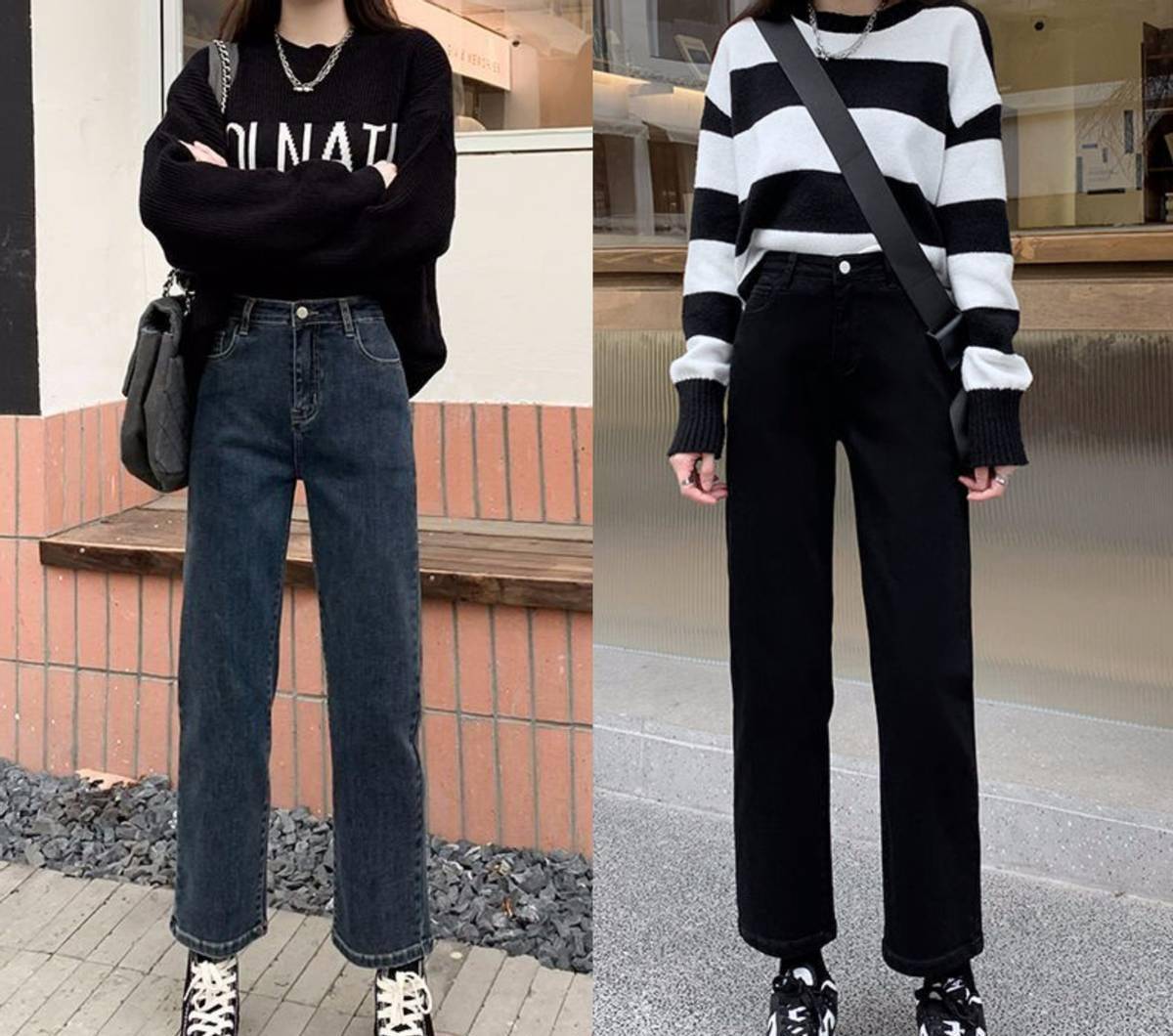 秋季要学会"小黑裤"的搭配,经典百搭,休闲,上班穿都很美_黑色_卫衣