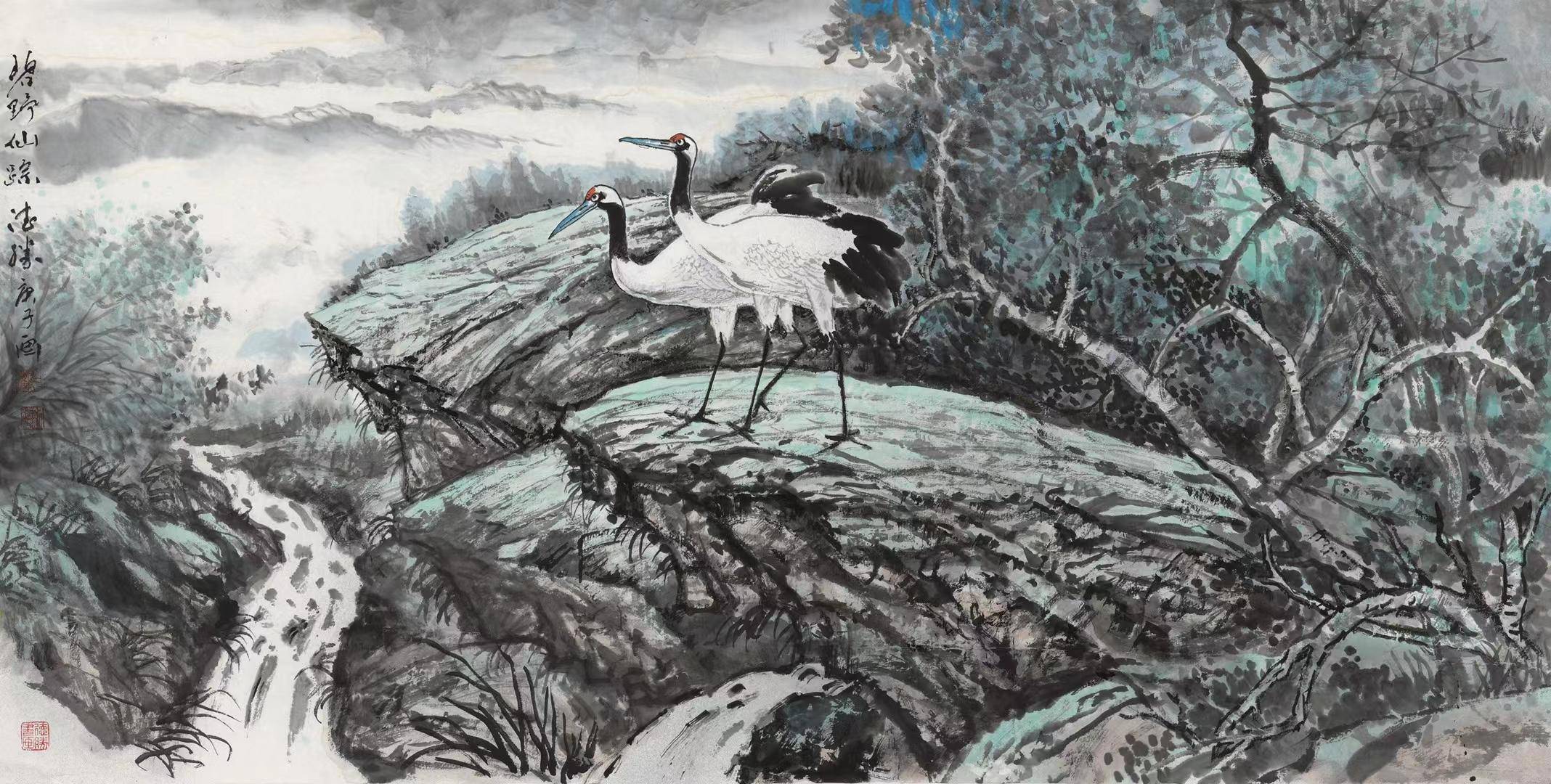 仙鹤画家纪德胜_中国画_作品_艺术