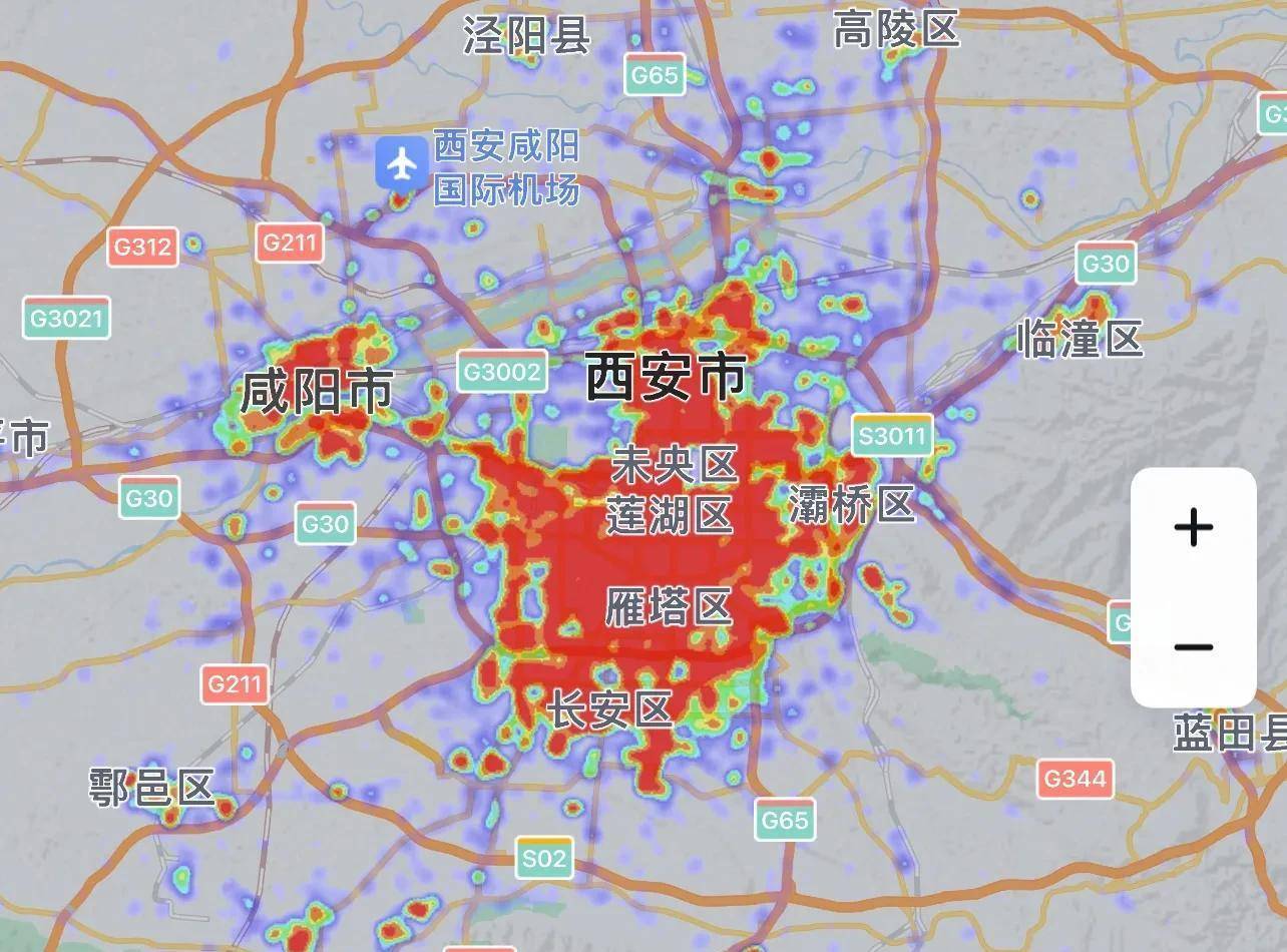 西安热力图郑州热力图沈阳,天津和济南热力图在北方属于第三梯队,表现