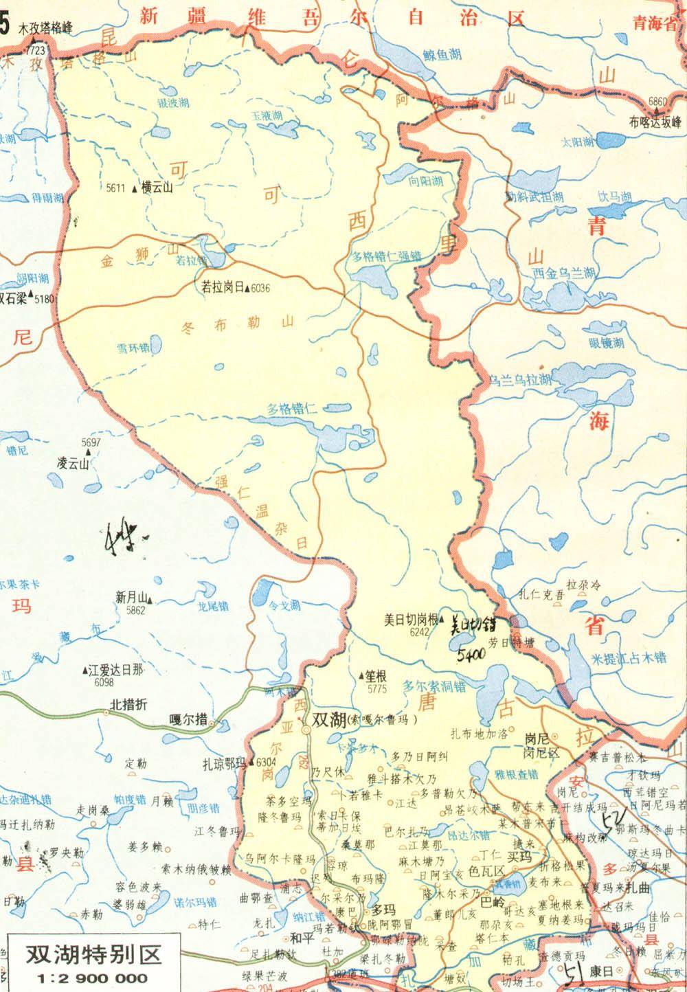 那曲尼玛县地图图片