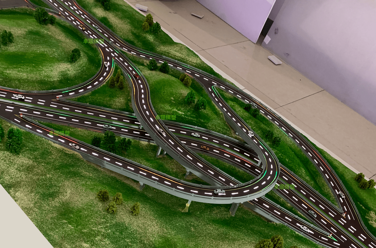 高速公路沙盘模型制作,交通沙盘模型定制案例_比例_方法_自动控制