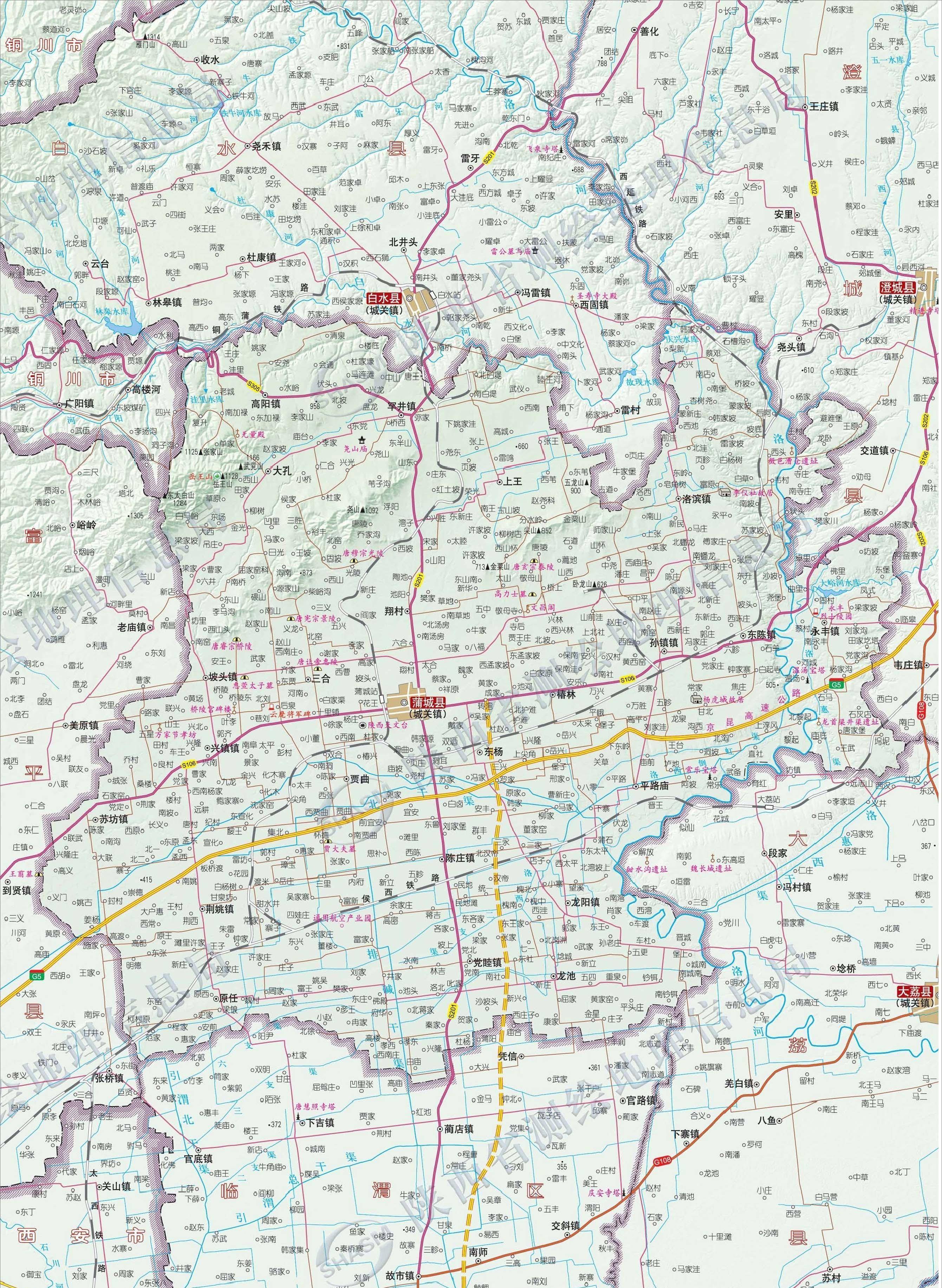 澄城县城区地图图片