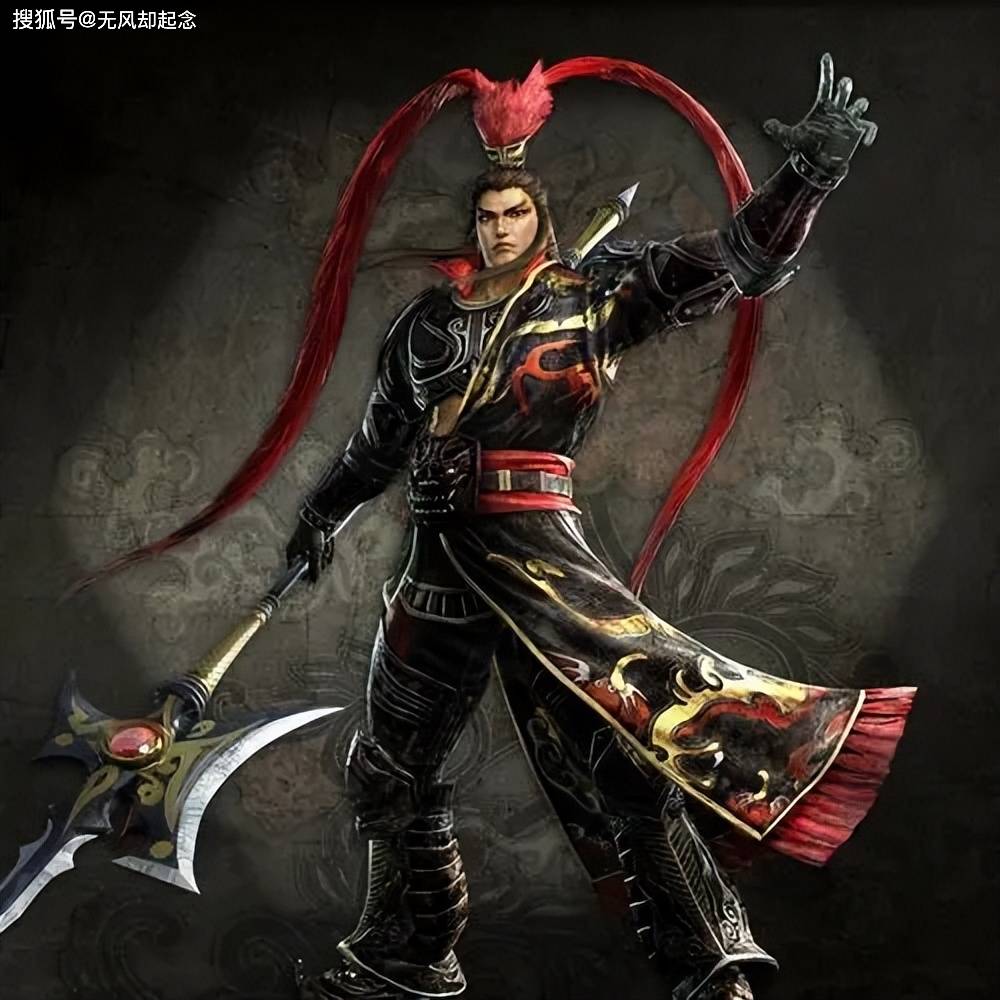 "(吕布)头戴三叉束发紫金冠,体挂西川红锦百花袍,身披兽面吞头连环铠