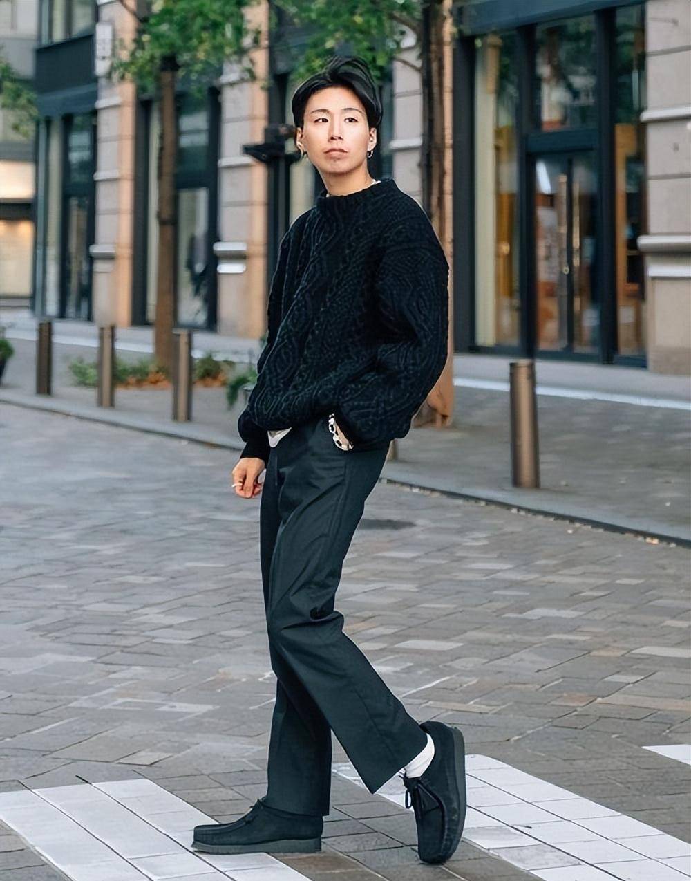 男士最容易学会的极简风穿搭,黑白色调干净清爽,不缺时髦气质