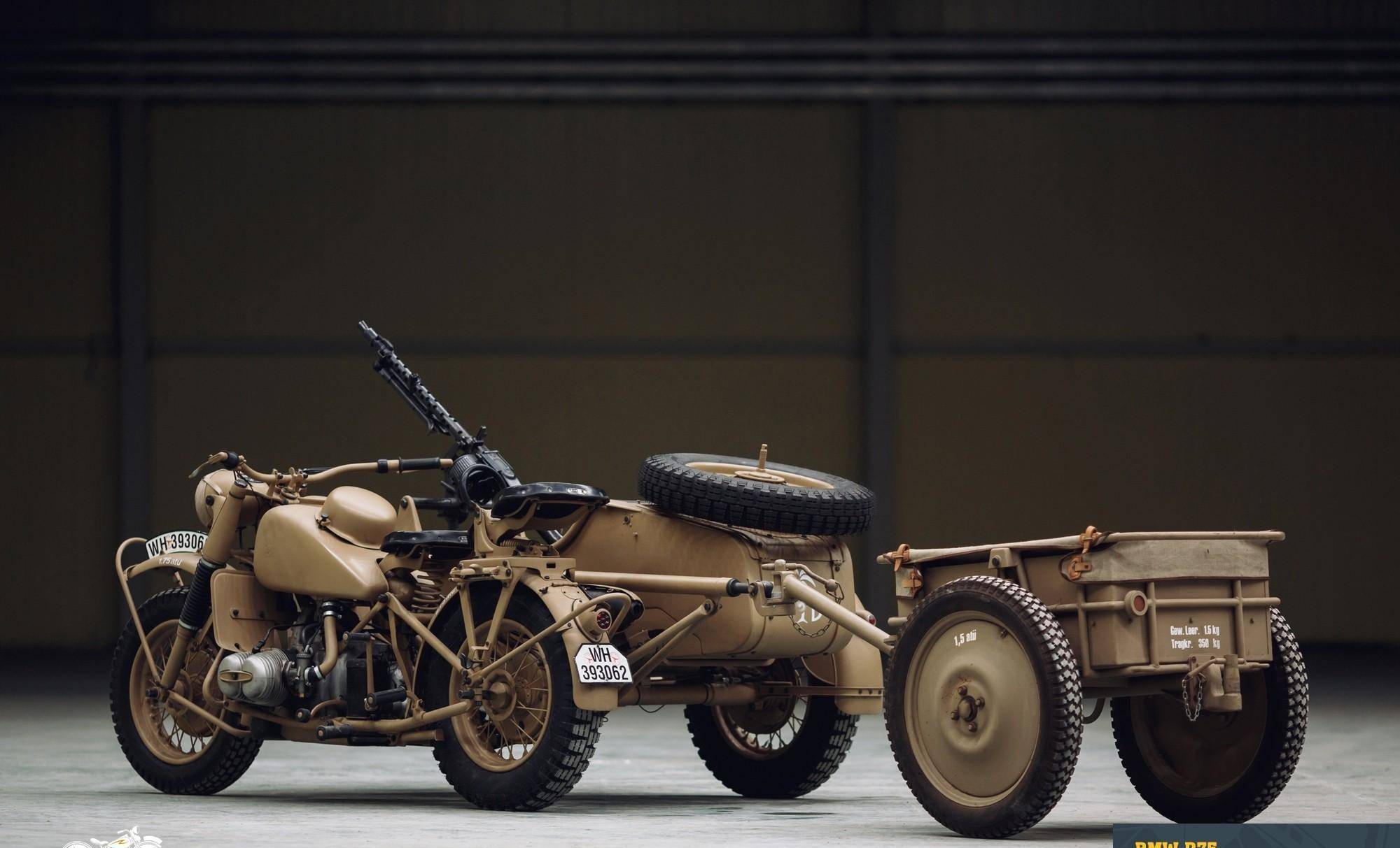 一种带侧车的重型摩托车,具有3×2轴配置,能够牵引轻型火炮或弹药拖车