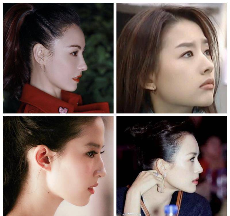 正脸美如画,侧脸却很"拉胯",这些明星的侧脸也太真实了_蓝盈莹_五官