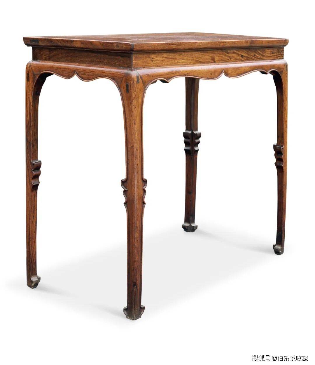 中国嘉德30周年精品回顾:明代 黄花梨高束腰马蹄足挖缺做条桌_征集