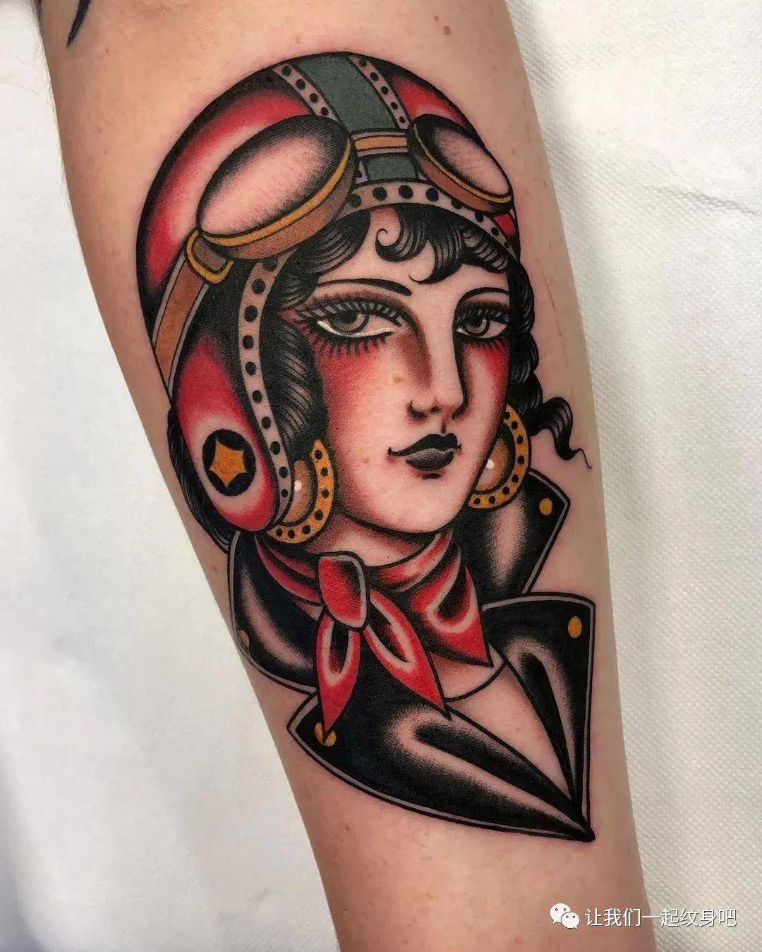 old schoolgaia的女郎·慵懒与时尚·纹身手稿_区域_清水_过程