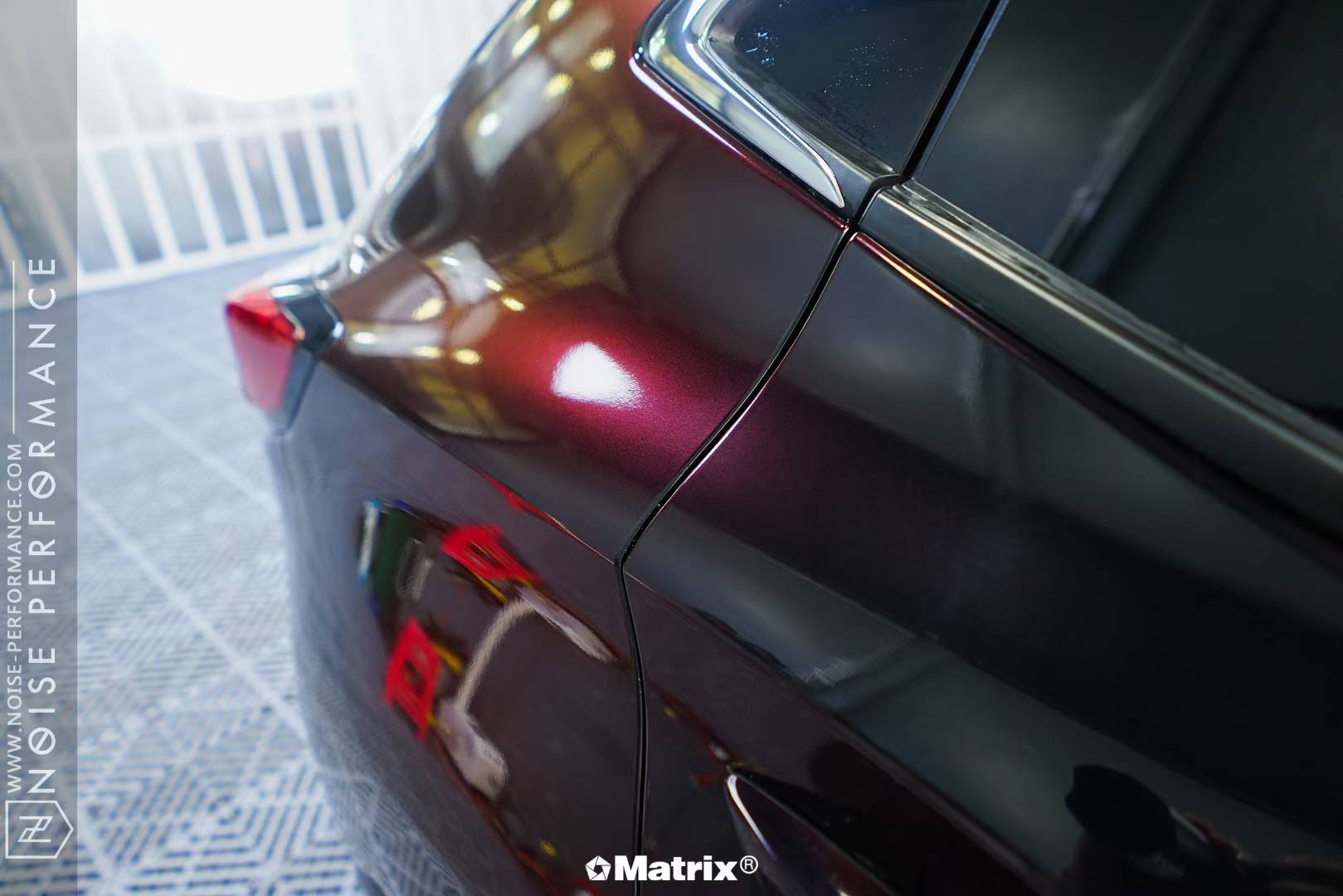 讴歌cdx矩阵改色膜流光黑魅红,光影交错带来的红黑渐变_案例_#matrix