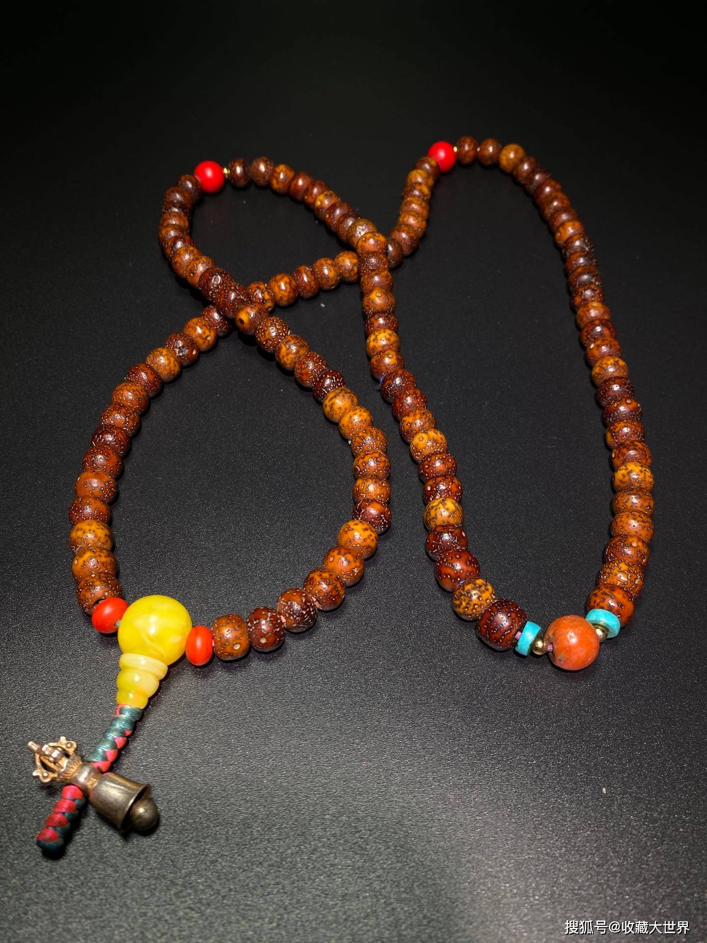 清代 藏传:爆老星月菩提108颗念珠_自然_老雪_老南