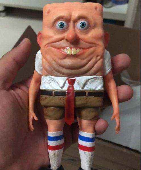 "毁童年"山寨手办,躲过了葫芦娃和敖丙,却被海绵宝宝所折服!