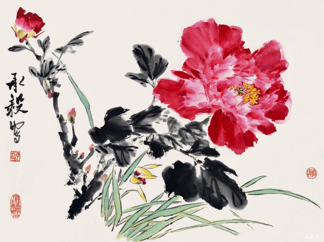 中国近现代名家画集李承毅_先生_年代_牡丹