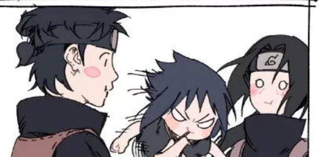 火影忍者小剧场:原来佐助也会吃醋,q版画风太治愈了_宇智波鼬_故事_宇