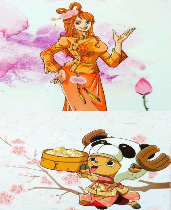 海贼王:国风娜美罗宾旗袍超美,索隆变纨绔子弟,布鲁克变僵尸_一身_衣