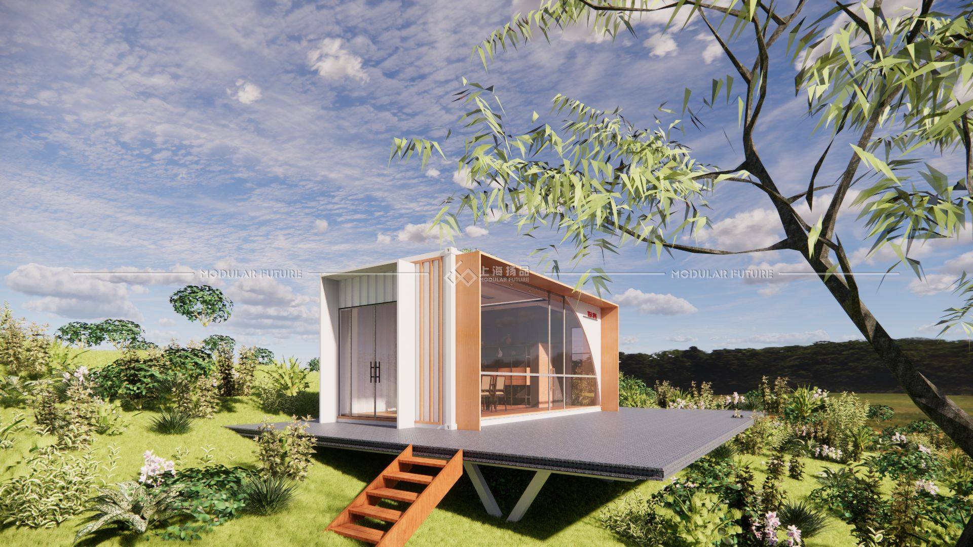 只需要临建手续就能打造庭院休闲茶室,新型集装箱茶室一起来看!