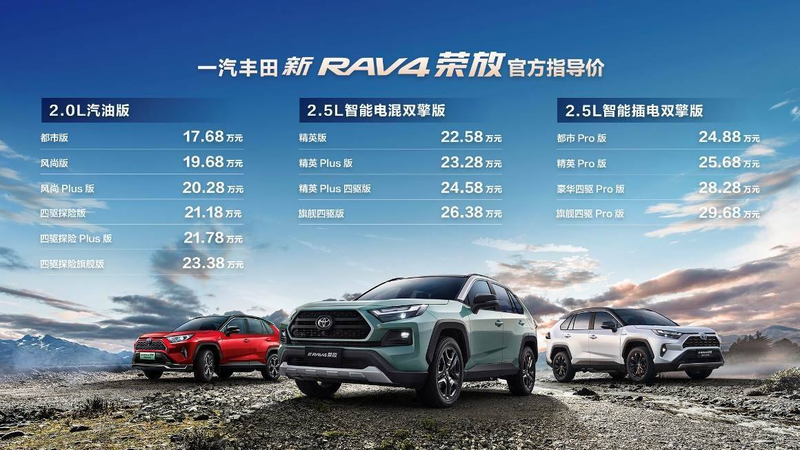 一汽丰田新RAV4荣放野性上市,售价17.68万元起_搜狐汽车_搜狐网