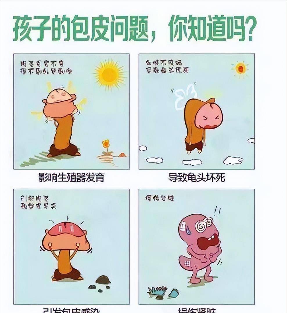 对于不发炎的包皮过长情况呢,只要将包皮上翻清洗也可,不必手术,注意