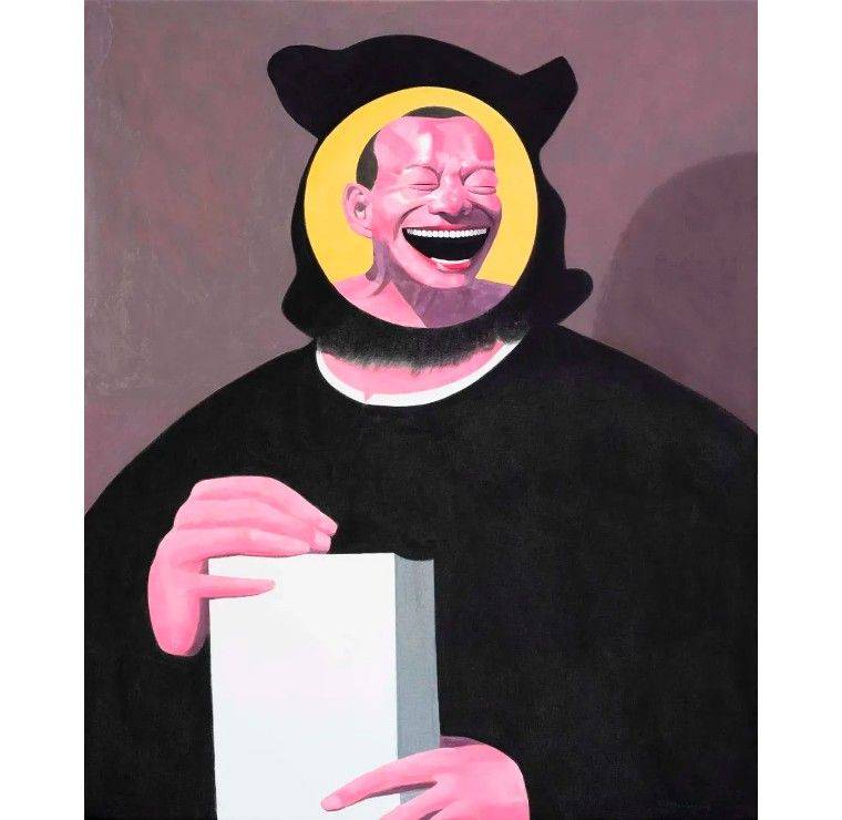 艺术鉴赏 | 岳敏君的笑脸人_油画_cm_布面